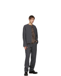 Tanaka Grey Wool Unfinished Jacket