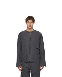 Tanaka Grey Wool Unfinished Jacket