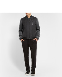 Lanvin Wool And Cashmere Blend Lightly Quilted Bomber Jacket