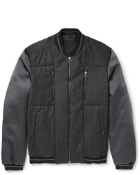 Lanvin Wool And Cashmere Blend Lightly Quilted Bomber Jacket