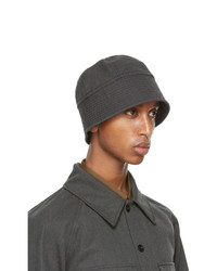 Lemaire Grey Navy Bucket Hat