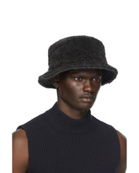 Marni Grey Wool Faux Fur Bucket Hat