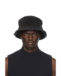 Marni Grey Wool Faux Fur Bucket Hat