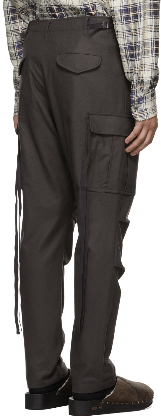 4SDESIGNS Grey Wool Cargo Pants, $640 | SSENSE | Lookastic