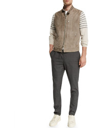 Brunello Cucinelli Para New Wool Cargo Pocket Pants Medium Gray