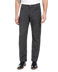 Brax Cooper Five Pocket Houndstooth Stretch Wool Trousers