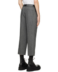 Solid Homme Gray Cropped Trousers
