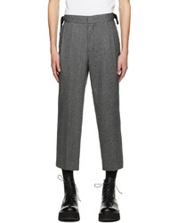 Solid Homme Gray Cropped Trousers