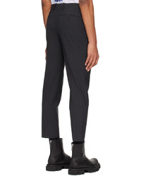 Solid Homme Gray Straight Trousers