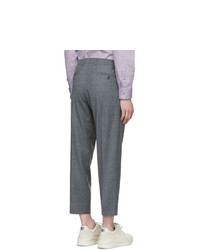 AMI Alexandre Mattiussi Grey Carrot Fit Cropped Trousers