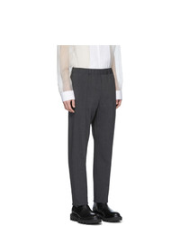 Helmut Lang Grey Crushed Pull On Trousers