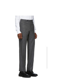 Helmut Lang Grey Flannel Pinstripe Trousers