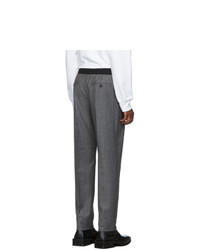Helmut Lang Grey Flannel Pull On Trousers