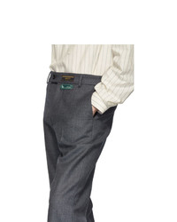 Gucci Grey Sharkskin Classic Trousers