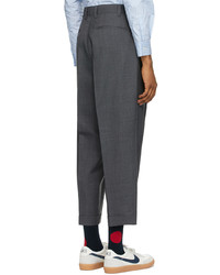 Beams Plus Grey Tropical Wool Two Pleats Trousers