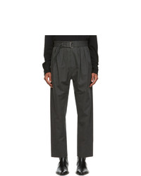 Lemaire Grey Wool 4 Pleats Trousers