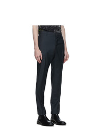 Valentino Grey Wool And Mohair Pince Trousers
