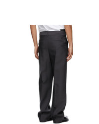 We11done Grey Wool Basic Trousers
