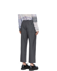 Oamc Grey Wool Drawcord Trousers
