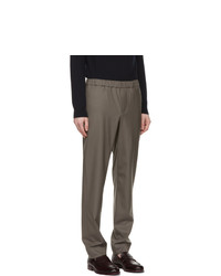 Loro Piana Grey Wool Leisure Flat Trousers