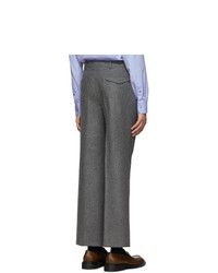 Prada Grey Wool Loden Classic Fit Trousers