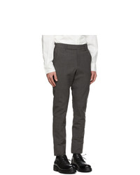 Cornerstone Grey Wool Paneled Trousers