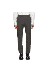 Cornerstone Grey Wool Paneled Trousers