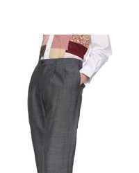 Junya Watanabe Grey Wool Pleated Trousers