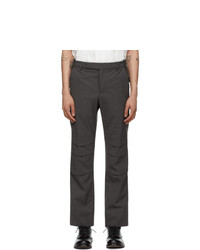 Cornerstone Grey Wool Pleats Trousers