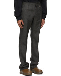 Wooyoungmi Grey Wool Tapered Trousers