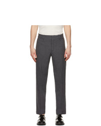 Tanaka Grey Wool Unfinished Dad Trousers