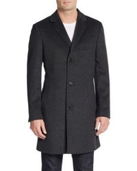 Saks Fifth Avenue Trim Fit Notched Lapel Wool Cashmere Coat
