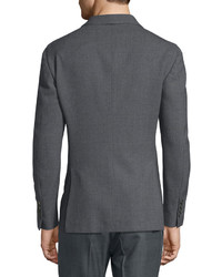Brunello Cucinelli Double Breasted Wool Jacket Gray
