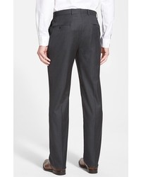 Hickey Freeman B Series Flat Front Wool Trousers