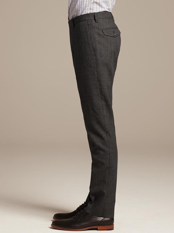 Banana Republic Heritage Charcoal Check Wool Trouser, $125 | Banana ...