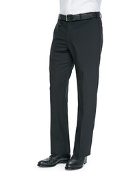 Incotex Benson Lightweight Wool Trousers Black