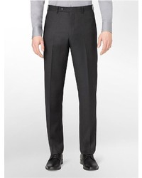 Calvin Klein Body Slim Fit Charcoal Wool Suit Pants