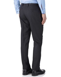 Charles Tyrwhitt Charcoal Classic Fit Herringbone Business Suit Pants