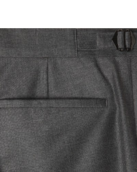 Richard James Charcoal Relaxed Fit Wool Suit Trousers