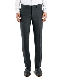 Topman Charcoal Skinny Fit Suit Trousers