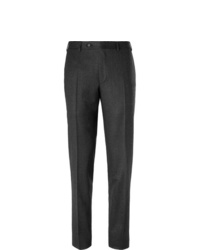 Canali Charcoal Super 120s Virgin Wool Suit Trousers