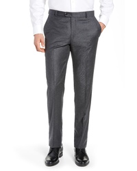 Hickey Freeman Classic Fit Solid Flannel Trousers