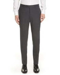 Canali Classic Fit Solid Stretch Wool Dress Pants