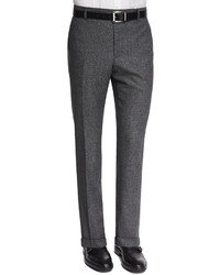 Paul Smith Donegal Wool Flat Front Trousers Gray