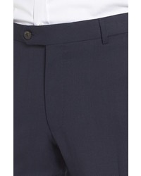 Pal Zileri Flat Front Solid Wool Trousers