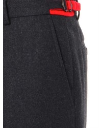 Gucci Flat Front Wool Blend Trousers