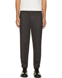 Moncler Gamme Bleu Gray Wool Tweed Trousers