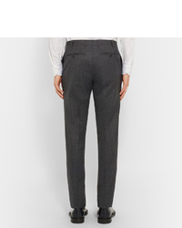 Canali Grey Firenze Slim Fit Super 120s Wool Trousers