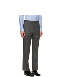 Gucci Grey Flannel Mushrooms Trousers