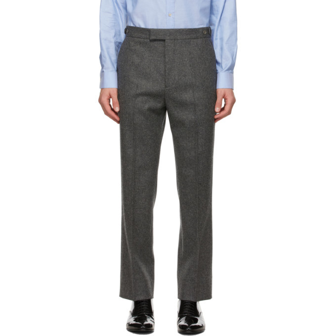 Grey Wool Flannel Trouser - NewEnglandShirtCo